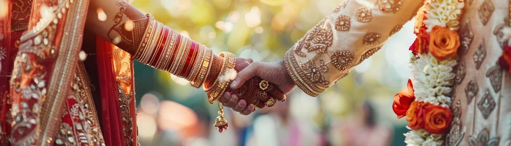 Couple at a wedding celebration